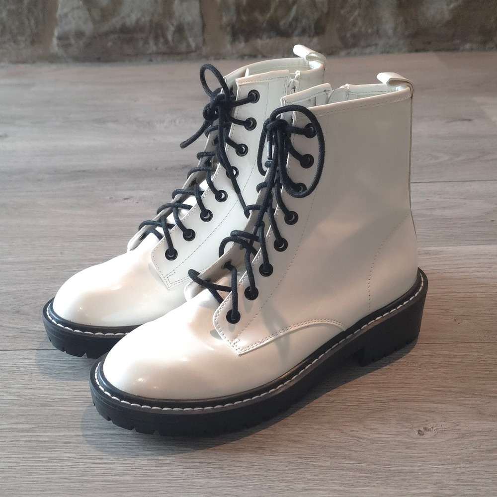 Y2K Biker Cyber E-Girl Punk Fairy Grunge Baddie Boots Size 8